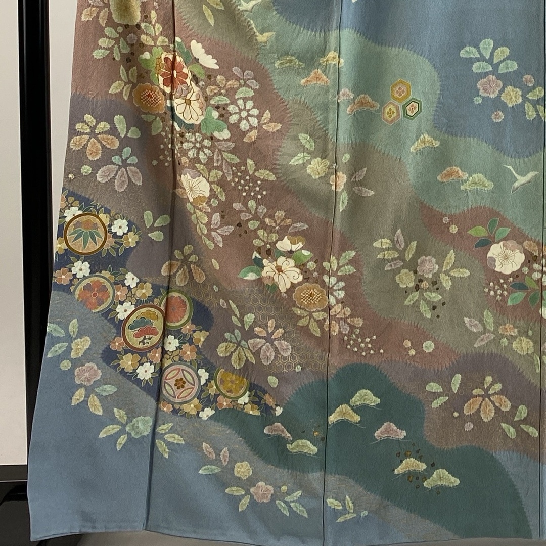 訪問着 身丈164.5cm 裄丈67cm 正絹 名品 【中古】 レディースの水着/浴衣(着物)の商品写真