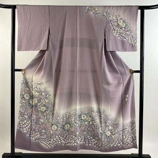 訪問着 身丈151cm 裄丈61.5cm 正絹 名品 【中古】(着物)