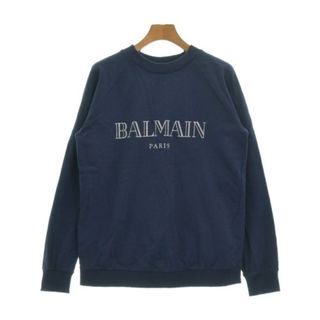 BALMAIN バルマン スウェット 38(S位) 紺 【古着】【中古】