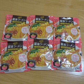 いなばのこんにゃく麺　醤油ラーメン　6袋セット(インスタント食品)