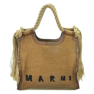 マルニ(Marni)のMARNI マルニ かごバッグ - 茶 【古着】【中古】(かごバッグ/ストローバッグ)