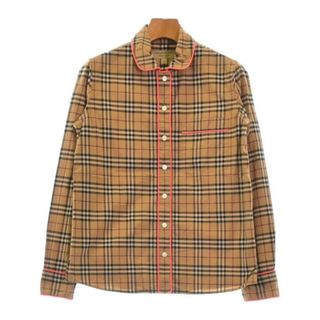 バーバリー(BURBERRY)のBURBERRY カジュアルシャツ 34(XXS位) ベージュx黒(チェック) 【古着】【中古】(シャツ/ブラウス(長袖/七分))