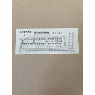 上毛電気鉄道車内補充券　4149(鉄道)