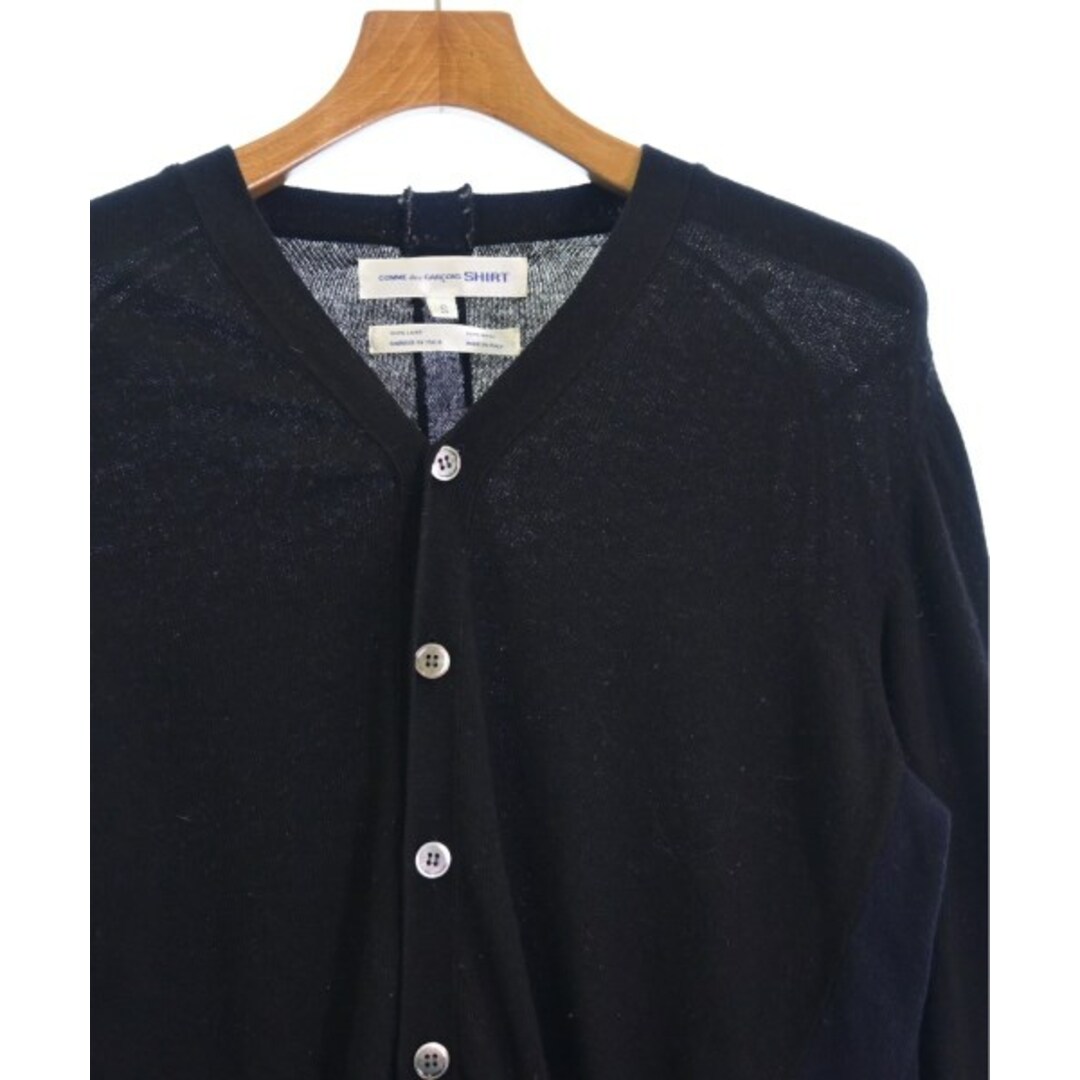 COMME des GARCONS SHIRT(コムデギャルソンシャツ)のCOMME des GARCONS SHIRT カーディガン S 黒x紺 【古着】【中古】 メンズのトップス(カーディガン)の商品写真