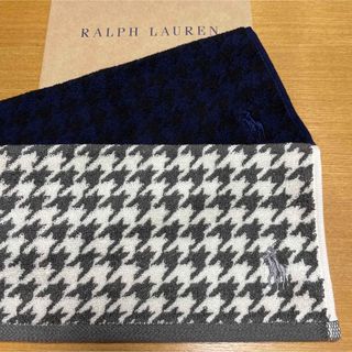 ラルフローレン(Ralph Lauren)の新品未使用　ラルフローレン　ハンドタオル　2枚　千鳥柄(ハンカチ/ポケットチーフ)