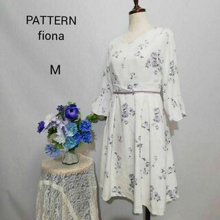PATTERN fiona - パターンフィオナ　極上美品　ワンピース　パーティー　ドレス　花柄　Мサイズ
