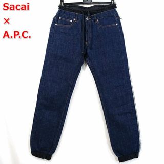 サカイ(sacai)の【良品】sacai×A.P.C.　デニム切替ジョガーパンツ　限定50本　サカイ(デニム/ジーンズ)