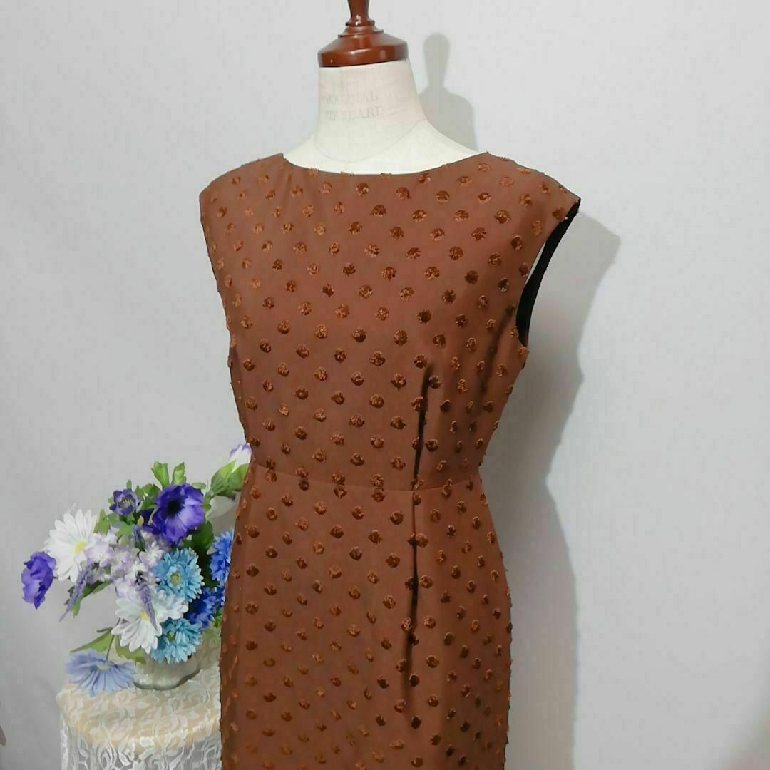 ABAHOUSE(アバハウス)のABAHOUSE　極上美品　ドレス　ワンピース　パーティー　ブラウン色系　М レディースのワンピース(ひざ丈ワンピース)の商品写真