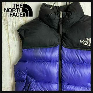 ザノースフェイス(THE NORTH FACE)の【希少デザイン】ノースフェイス☆ヌプシ　ダウンベスト　両面刺繍ロゴ　人気カラー(ダウンベスト)