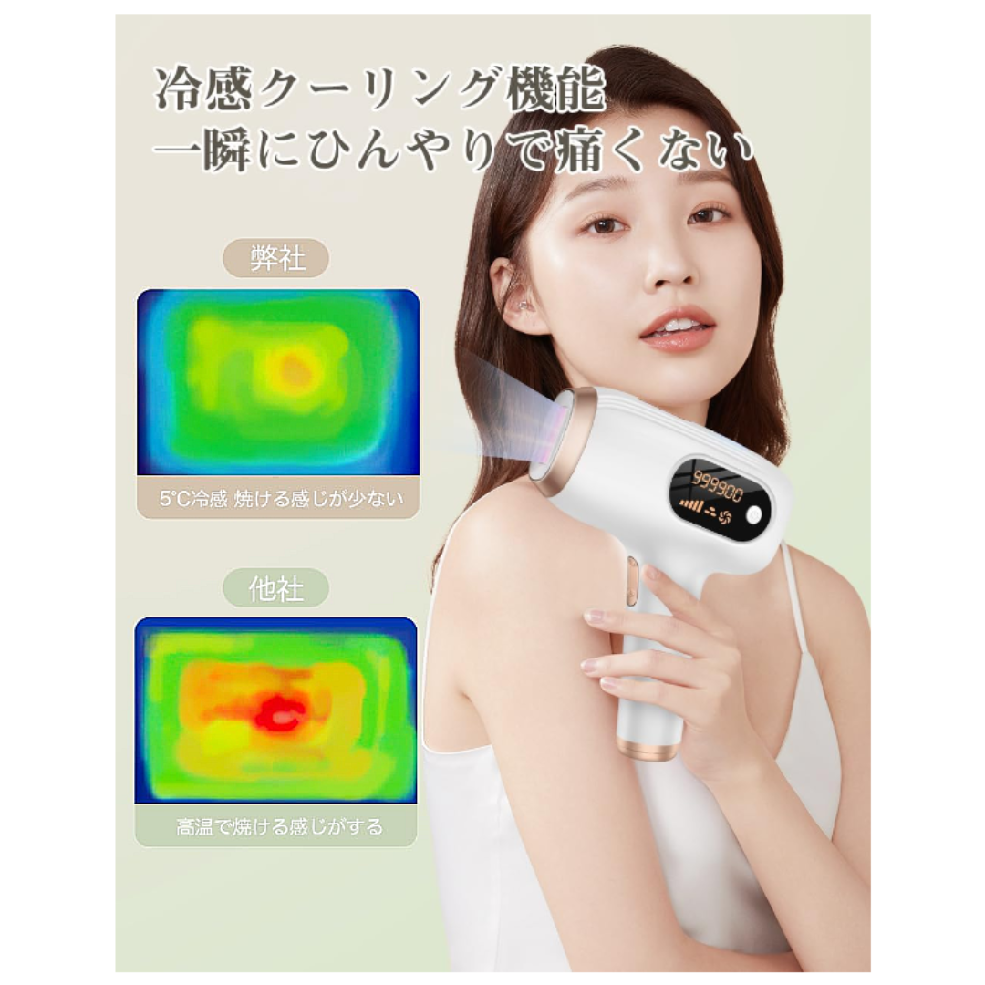 ⭕新品・未開封【サロン級光脱毛器 ／ 99万発 5段階調節／ 手動・自動 】 コスメ/美容のコスメ/美容 その他(その他)の商品写真