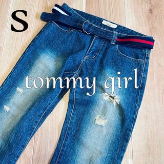 トミーガール(tommy girl)の【TOMMY GIRL／トミーガール】ダメージ加工ジーンズ デニム 美品 日本製(デニム/ジーンズ)