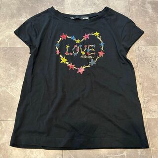 ラブモスキーノ LOVEMOSCHINO プリントTシャツ カットソー 42(Tシャツ(半袖/袖なし))