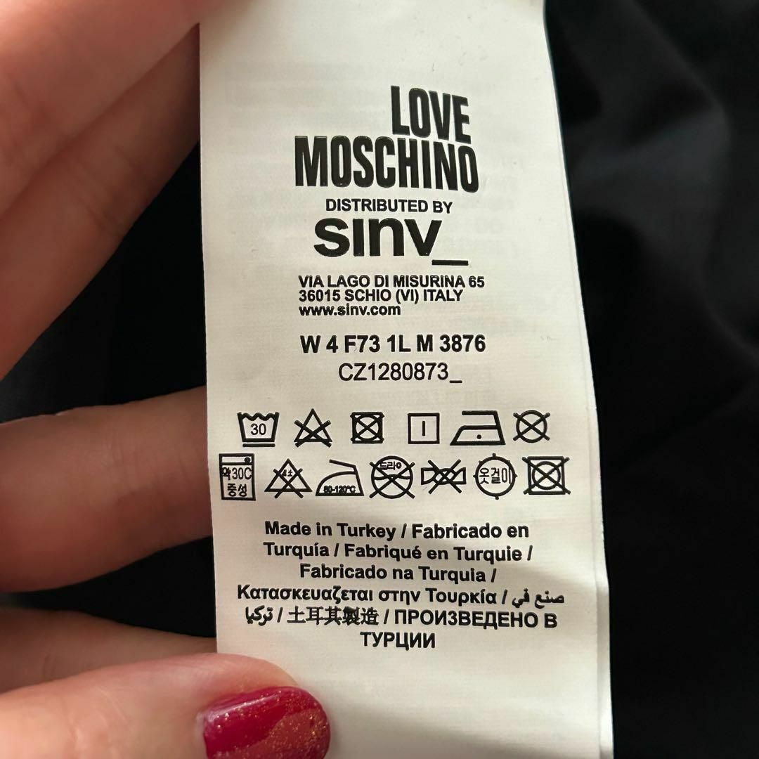 ラブモスキーノ LOVEMOSCHINO プリントTシャツ ブラック 42 レディースのトップス(シャツ/ブラウス(半袖/袖なし))の商品写真