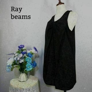 レイビームス(Ray BEAMS)の★レイビームス　極上美品　袖無しブラウス　Mサイズ　黒系(シャツ/ブラウス(半袖/袖なし))