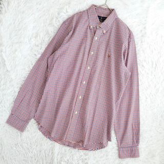 ラルフローレン(Ralph Lauren)のRALPH LAUREN／ラルフローレン（L）刺繍ギンガムチェックボタンシャツ(Tシャツ/カットソー(七分/長袖))