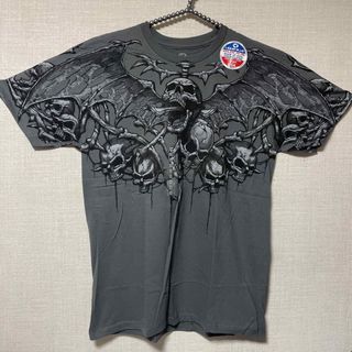 エドハーディー(Ed Hardy)のLiquid Blue Crypt Caller スカルTシャツ Mサイズ 新品(Tシャツ/カットソー(半袖/袖なし))