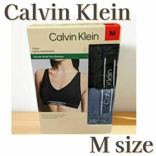 Calvin Klein - 【新品】カルバンクライン ブラレット 2枚組 M ブラック グレー