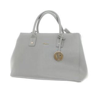 フルラ(Furla)の【中古】フルラ Furla 型押しレザー ハンドバッグ グレー【W31.5xH21.5xD14.5】【レディース】(ハンドバッグ)