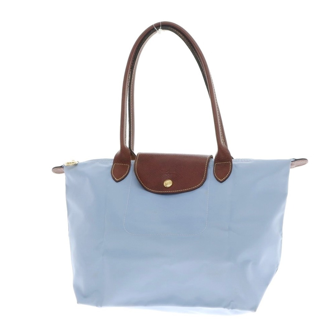 LONGCHAMP(ロンシャン)の【中古】ロンシャン Longchamp ナイロン トートバッグ ライトブルーxブラウン【W38.5xH24xD14.5】【レディース】 レディースのバッグ(トートバッグ)の商品写真