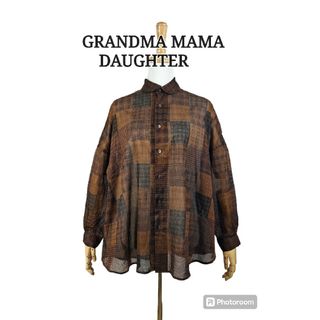 グランマママドーター(GRANDMA MAMA DAUGHTER)の美品 GRANDMA MAMA DAUGHTER　マドラスチェックシャツ(シャツ/ブラウス(長袖/七分))