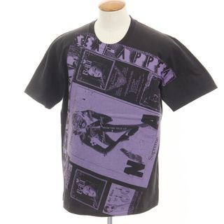 シュプリーム(Supreme)の【中古】シュプリーム Supreme 2024年春夏 Collage Tee プリント 半袖Ｔシャツ ブラックxパープル【サイズM】【メンズ】(Tシャツ/カットソー(半袖/袖なし))