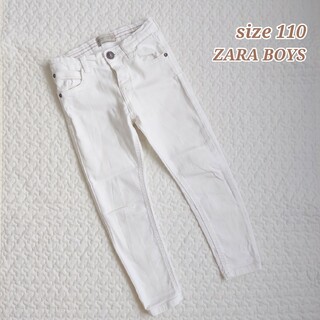 ザラ(ZARA)のザラボーイズ 110 ホワイト デニムパンツ(パンツ/スパッツ)