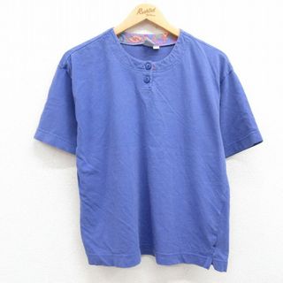 コロンビア(Columbia)の古着 コロンビア COLUMBIA 半袖 ビンテージ Tシャツ レディース 90年代 90s コットン ヘンリーネック 紫系 パープル 24may21 中古(ミニワンピース)