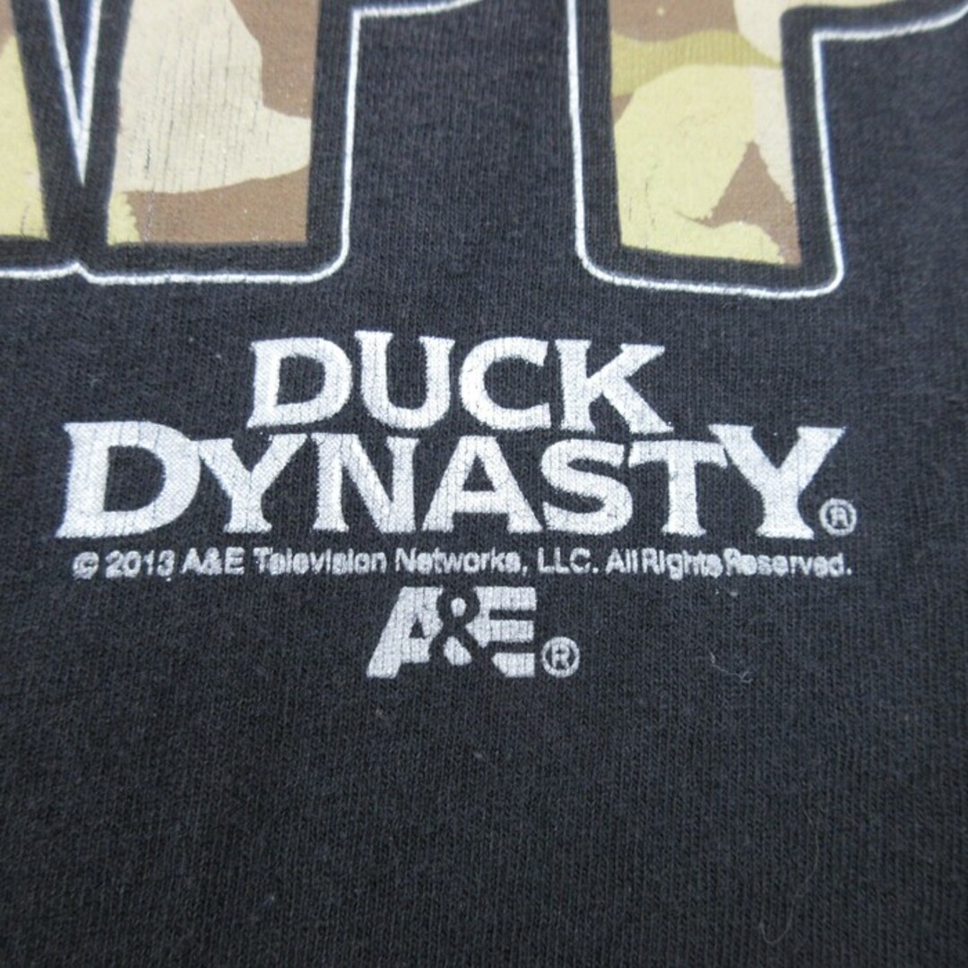 XL★古着 半袖 Tシャツ メンズ ダックダイナスティ コットン クルーネック 黒 ブラック 24may21 中古 メンズのトップス(Tシャツ/カットソー(半袖/袖なし))の商品写真