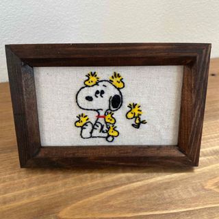 スヌーピー(SNOOPY)のスヌーピー　刺繍フレーム　ハンドメイド(インテリア雑貨)