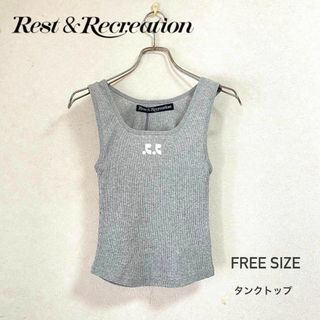 韓国限定☆ Rest&Recreation タンクトップ トップス グレー(タンクトップ)