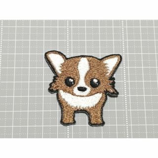 総刺繍デコイ犬ワッペン5.3cm×5.6cm