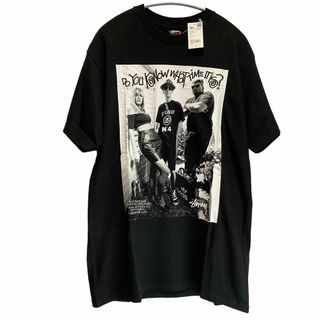 STUSSY - タグ付き stussy × adidas tシャツ コラボ フォト ブラック M