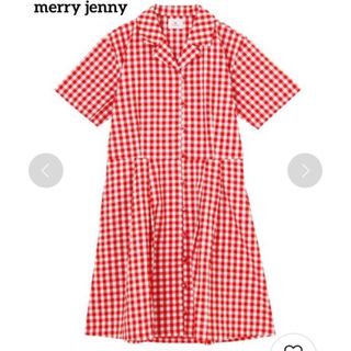 メリージェニー(merry jenny)の‪︎merry jenny メリージェニー ギンガムチェック柄 シャツワンピース(ミニワンピース)