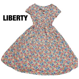 LIBERTY. - LIBERTY✨️リバティ ロングワンピース シワ加工 花柄 総柄 日本製