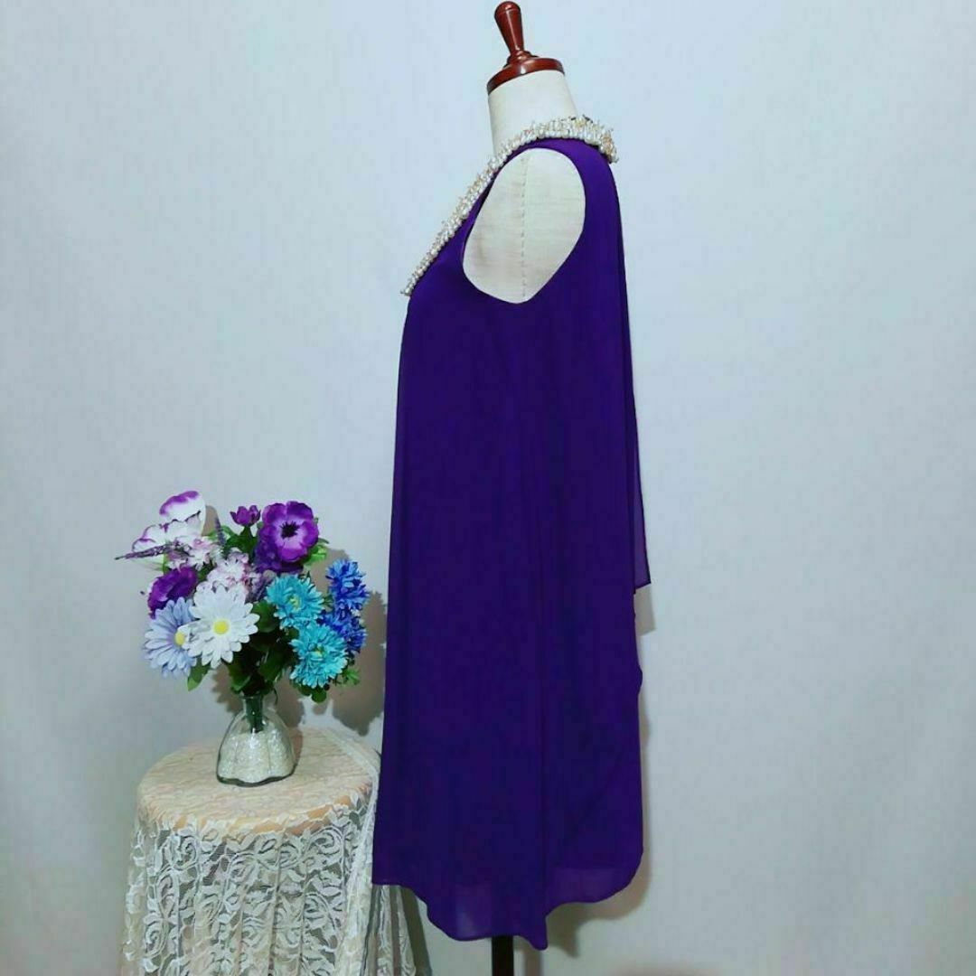 アプレジュール　極上美品　ドレス　ワンピース　パーティー　パープル色系　М レディースのフォーマル/ドレス(ナイトドレス)の商品写真