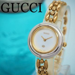 グッチ(Gucci)の470【美品】GUCCI グッチ時計　レディース腕時計　チェンジベゼル　ゴールド(腕時計)