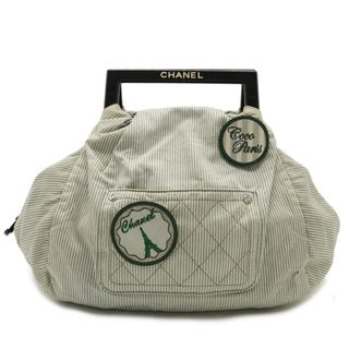 シャネル(CHANEL)のシャネル ストライプ ワッペン バッチ ハンドバッグ （12430521）(ハンドバッグ)