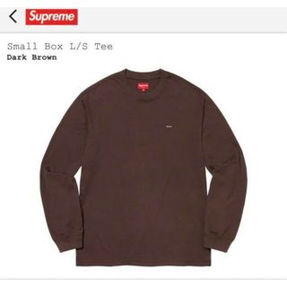 シュプリーム(Supreme)のSupreme Small Box L/S Tee "Dark Brown"(Tシャツ/カットソー(七分/長袖))