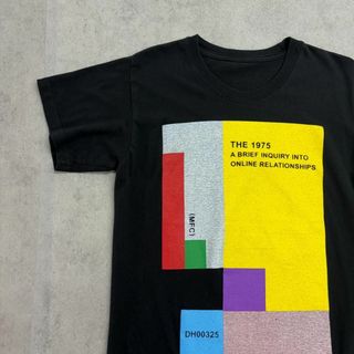 MUSIC TEE - the1975　ロックバンド　両面プリント　半袖Tシャツ　古着　ブラック　S