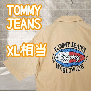トミージーンズ(TOMMY JEANS)の一点限り トミージーンズ TOMMYJEANS 半袖シャツ オレンジ(シャツ)