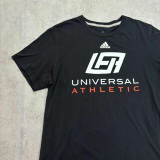 アディダス(adidas)のアディダス　UNIVERSAL ATHLETIC　Tシャツ　古着　ブラック　L(Tシャツ/カットソー(半袖/袖なし))