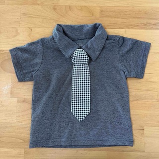 西松屋 - 100サイズ　結婚式やお葬式にも使える　ネクタイ付きポロシャツ