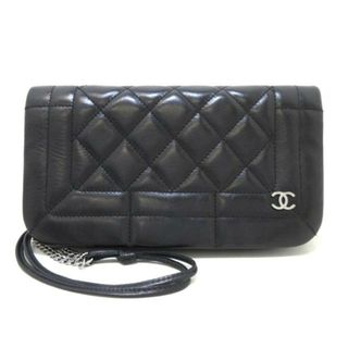 シャネル(CHANEL)のCHANEL(シャネル) ショルダーバッグ レディース マトラッセ 黒 チェーンショルダー/シルバー金具 ラムスキン(ショルダーバッグ)