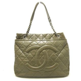 シャネル(CHANEL)のCHANEL(シャネル) トートバッグ レディース マトラッセ グレーベージュ ココマーク/チェーンショルダー/シルバー金具 ソフトキャビアスキン(トートバッグ)