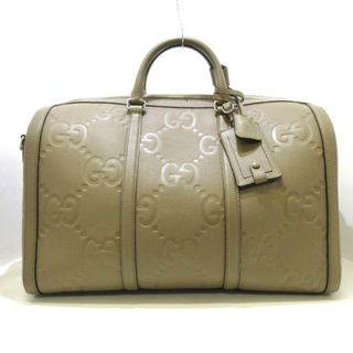 グッチ(Gucci)のGUCCI(グッチ) ボストンバッグ美品  ジャンボGG スモール ダッフルバッグ 725282 トープ レザー(ボストンバッグ)