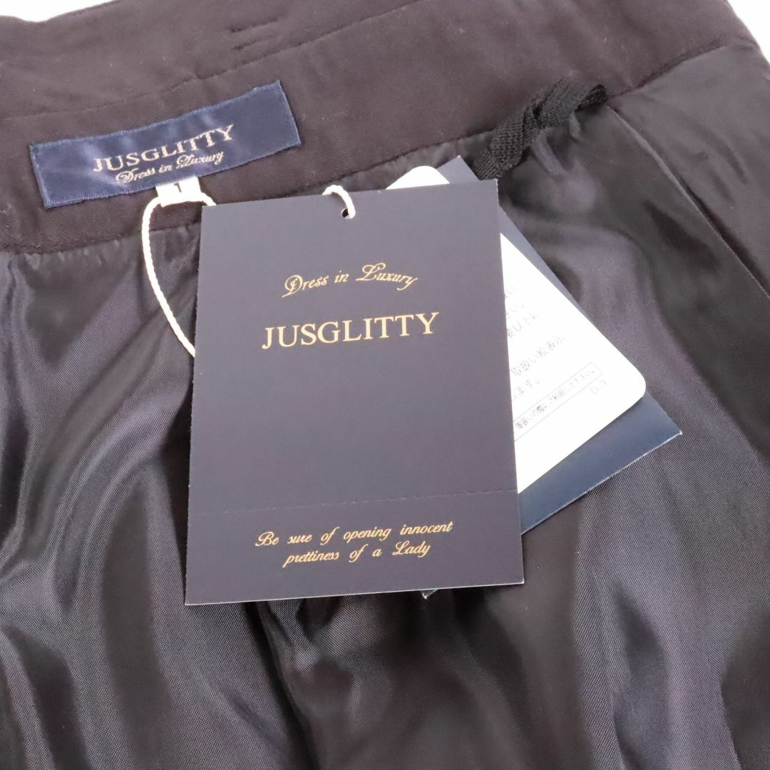 JUSGLITTY(ジャスグリッティー)のJUSGLITTY ジャスグリッティー ベルト付きスカート　黒　S　タグ付き レディースのスカート(ひざ丈スカート)の商品写真