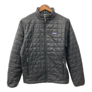 パタゴニア(patagonia)のpatagonia パタゴニア ナノパフジャケット PRIMALOFT プリマロフト アウトドア ワンポイント ブラック (メンズ M) 中古 古着 Q6786(その他)