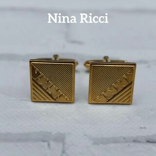NINA RICCI - 【匿名配送】ニナリッチ カフス ゴールド ロゴ シンプル 2