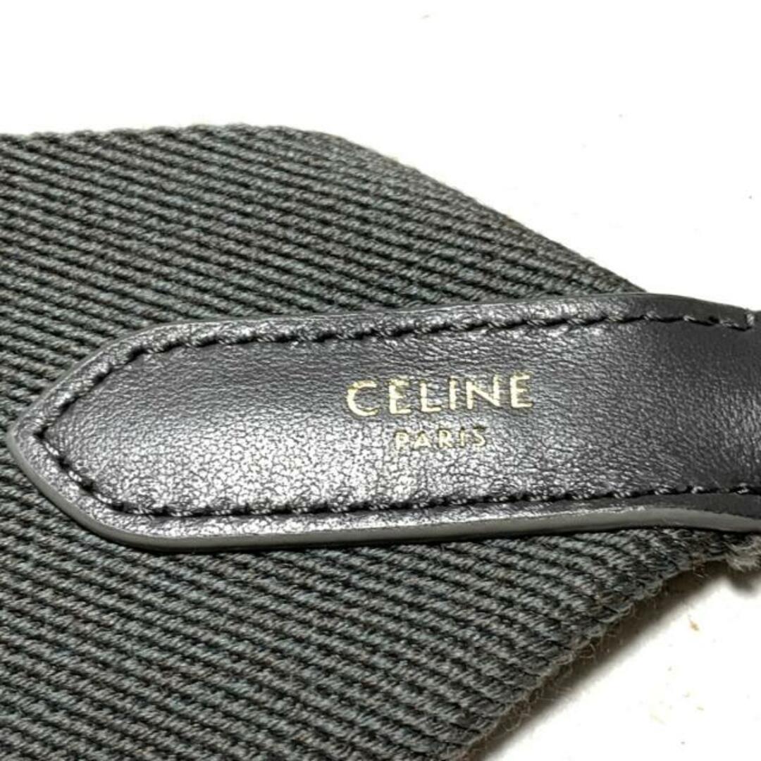 CELINE(セリーヌ) ショルダーストラップ - グレー コットン×レザー CELINE(セリーヌ) ショルダーストラップ - グレー コットン×レザー