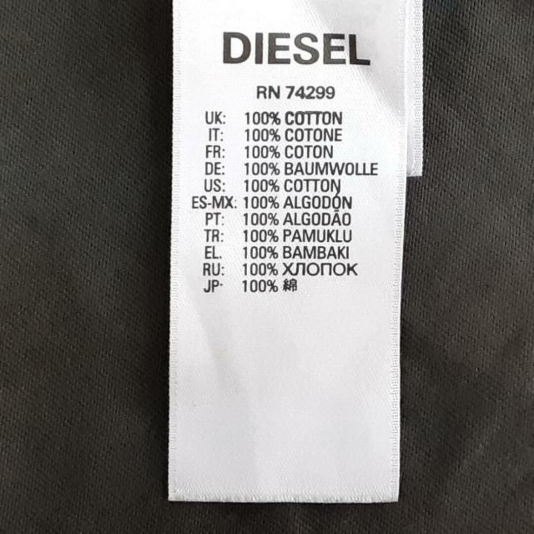 DIESEL(ディーゼル)のDIESEL(ディーゼル) 半袖Tシャツ メンズ美品  - 黒×ダークグレー クルーネック メンズのトップス(Tシャツ/カットソー(半袖/袖なし))の商品写真